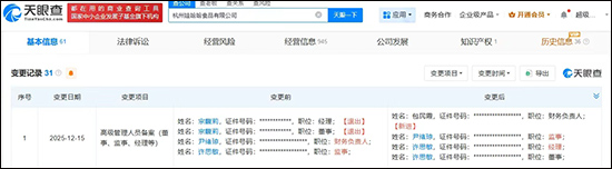 宗馥莉卸任杭州娃哈哈食品公司职务许思敏接任(图1)
